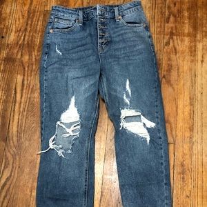 Wild fable high rise straight ankle  button fly